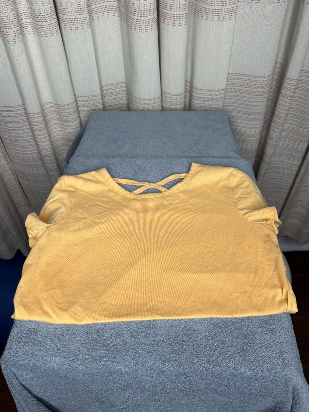 Old Navy Girls Yellow Softest Tee, Criss-Cross Back - Size M (8)